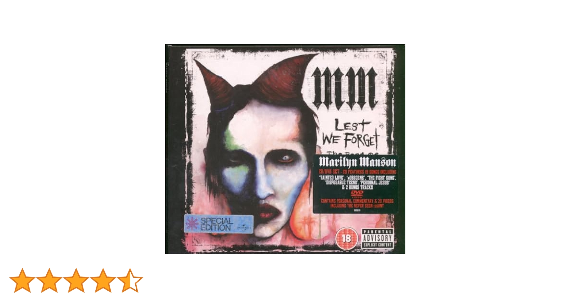 洋楽 Marilyn Manson / Lest We Forget 2CD+DVD 洋楽 Marilyn Manson / Lest We Forget 2CD+DVD Marilyn Manson